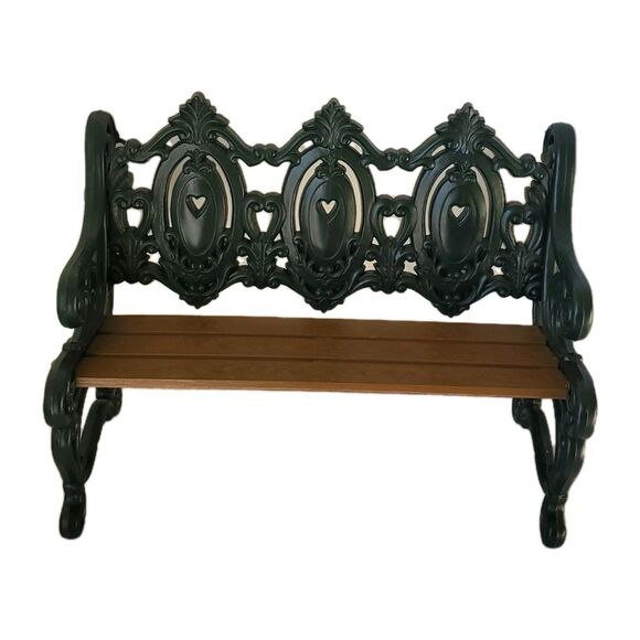 Homco Wall Hanging Shelf Decorative Victorian Doll Bench Burwood Green VTG 1988 - Picture 1 of 10